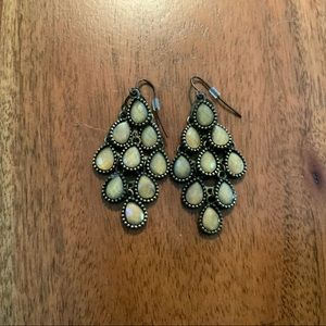 Stone Tear Drop Earrings